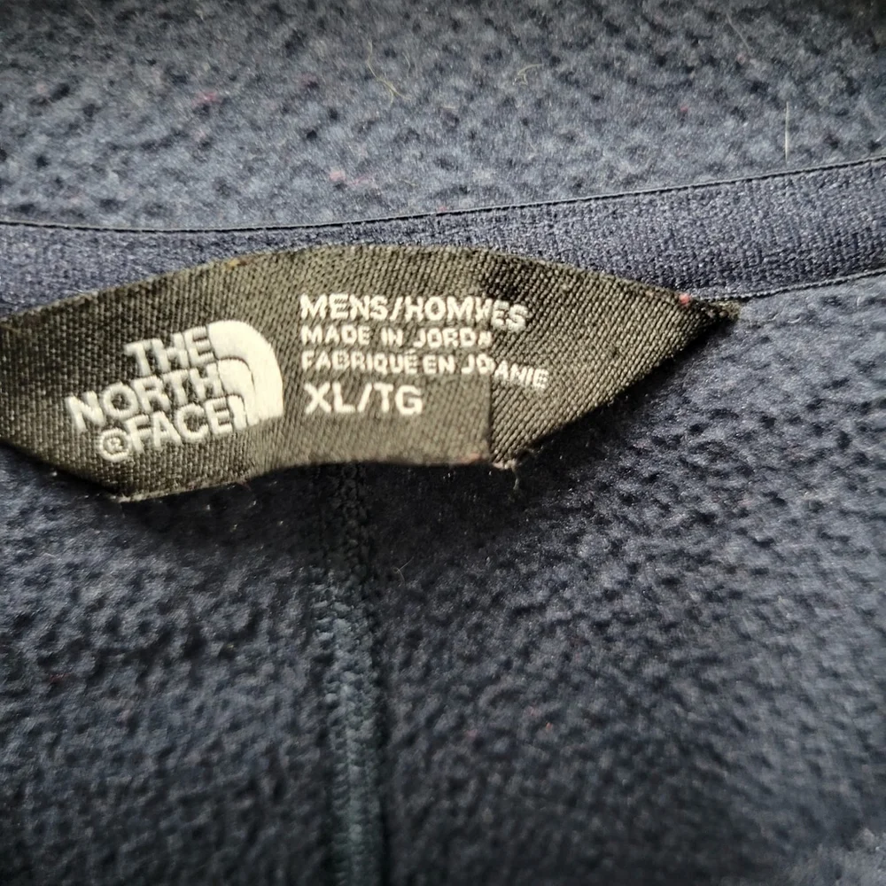 North Face Embroidered Logo Sweater Quarter Zip Fleece Size XL Men's Excellent